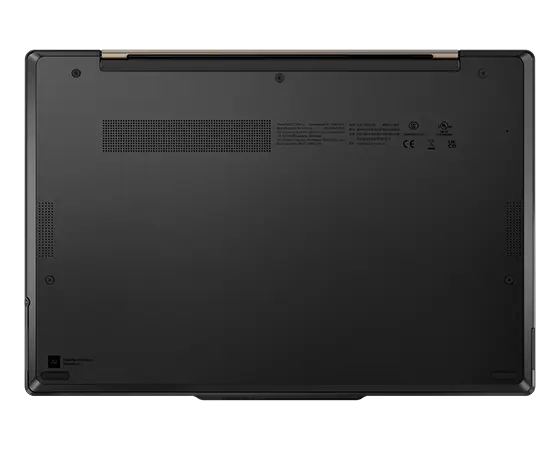 Gehäuseunterseite des Lenovo ThinkPad Z13 Gen 2 Notebooks, zugeklappt.