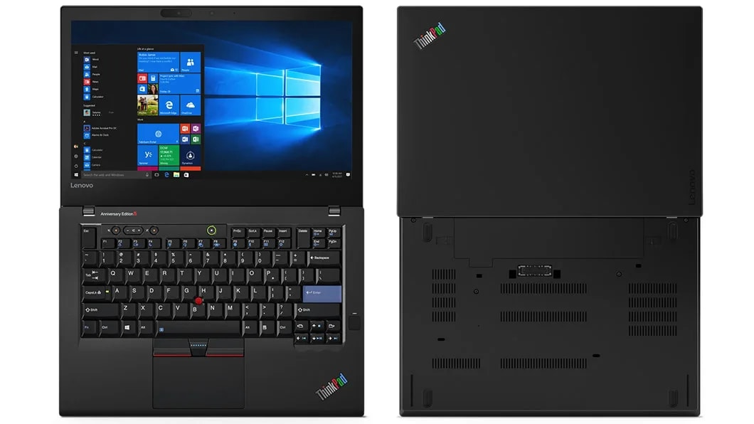 Lenovo ThinkPad 25 Two Open 180 Degrees Front and Back Views