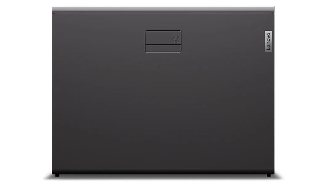 Side-facing Lenovo ThinkStation PX workstation, showing right-side panel and Lenovo logo