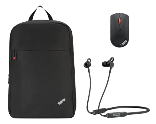 Lenovo Pacote de trabalho 6 - fones de ouvido, mouse, mochila