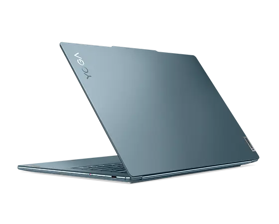 Achteraanzicht van de Yoga Slim 7 Gen 8-laptop, vanaf links