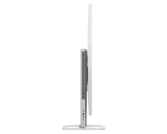 Vue de profil du côté droit du PC Yoga AIO 7 Gen 8 en mode vertical