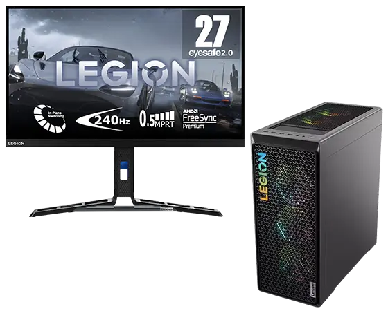 Legion T7i (i9-Windows 11 Home-16GB-1TB-RTX 4080) + Legion Y27f-30 27" FHD Gaming Monitor (280Hz(OD), 0.5ms MPRT, FreeSync Premium)