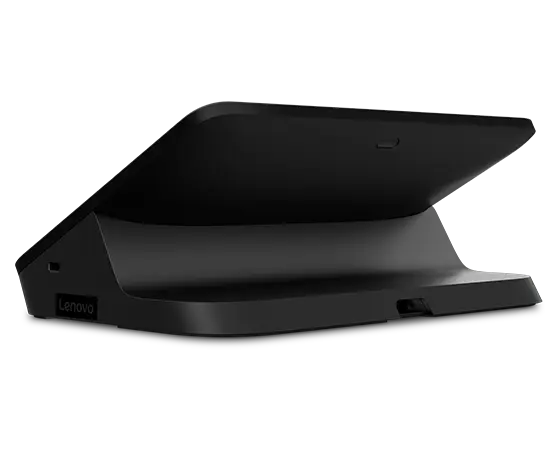 Rear view of Lenovo IP Controller, a 10-point multitouch HD display to control ThinkSmart One for Zoom Rooms, showing rear ports
