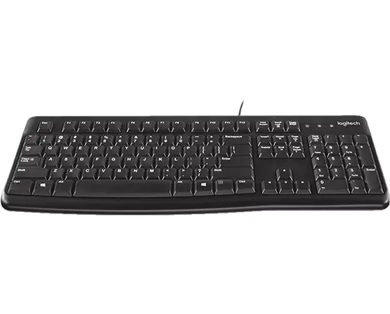 Logitech MK120 Desktop USB Wired Keyboard & Mouse Set - Black