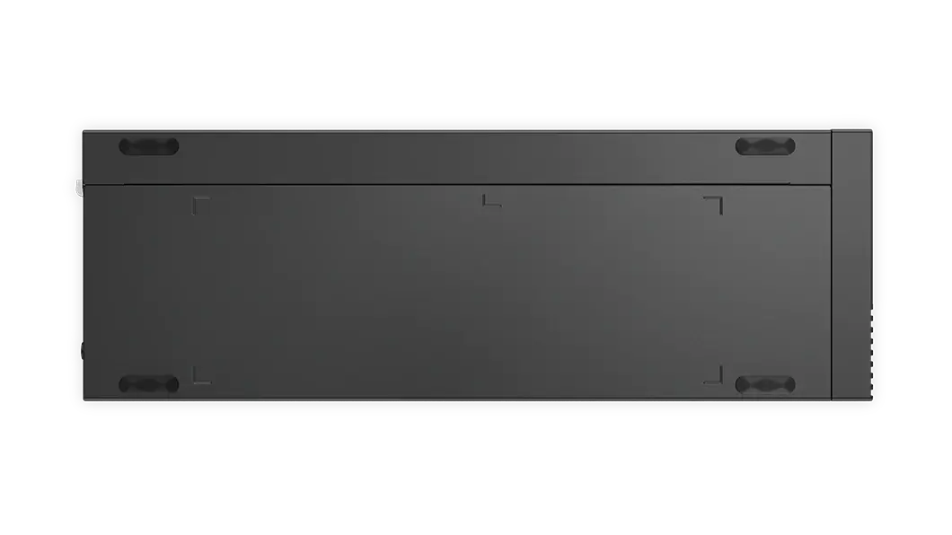Vista de la parte inferior de la PC de formato pequeño ThinkCentre Neo 50s (Intel)
