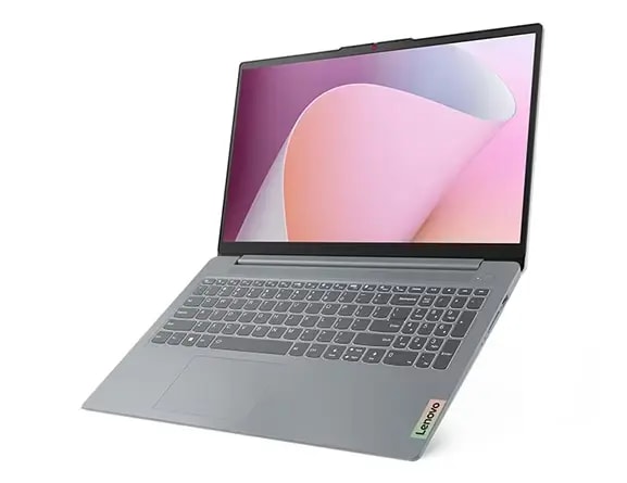 IdeaPad Slim 3 Gen 8 fully opened, front-facing left