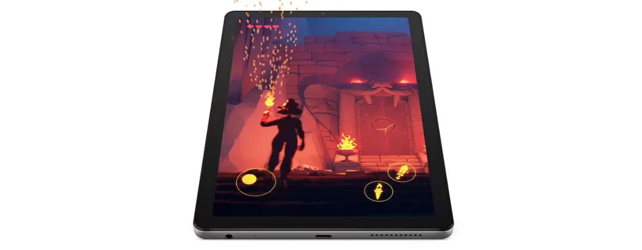 Scary video game being played on Lenovo Tab M9 tablet