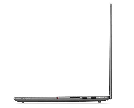 Vue de profil droite du Lenovo Yoga Pro 9i Gen 9 (16 Intel) ouvert à 90 degrés