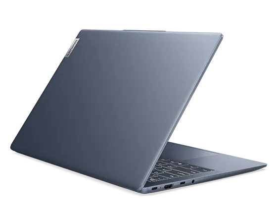 Back left view of the Abyss Blue IdeaPad Slim 5 Gen 9 (14 AMD)