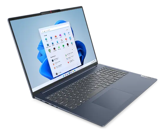 IdeaPad Slim 5i laptop facing right with display on 