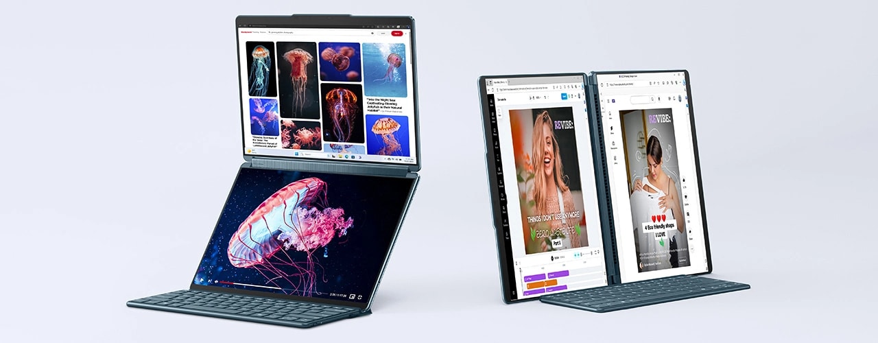 Lenovo Updates Dual-Display Yoga Book and Introduces New Detachable  ThinkBook Hybrid - CNET