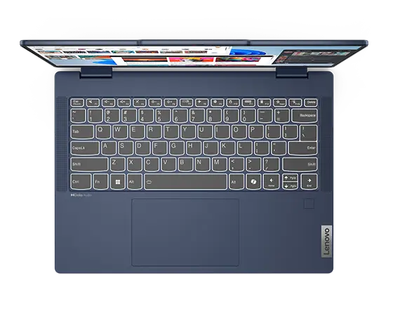 Vista dall'alto della tastiera Lenovo IdeaPad 5 2 in 1 Gen 9 (14” Intel)