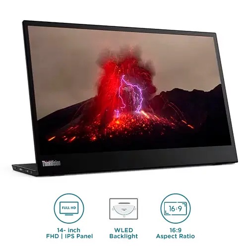 ThinkVision M14 35.56cms (14) FHD LED Backlit LCD Monitor