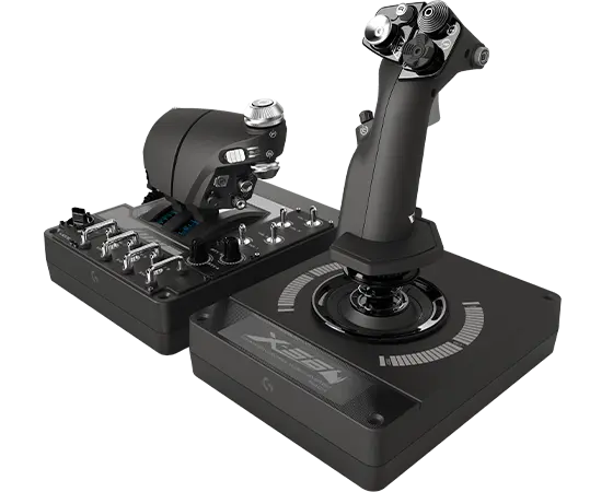 Logitech X56 H.O.T.A.S. - Joystick and throttle - wired - black/gray - for PC