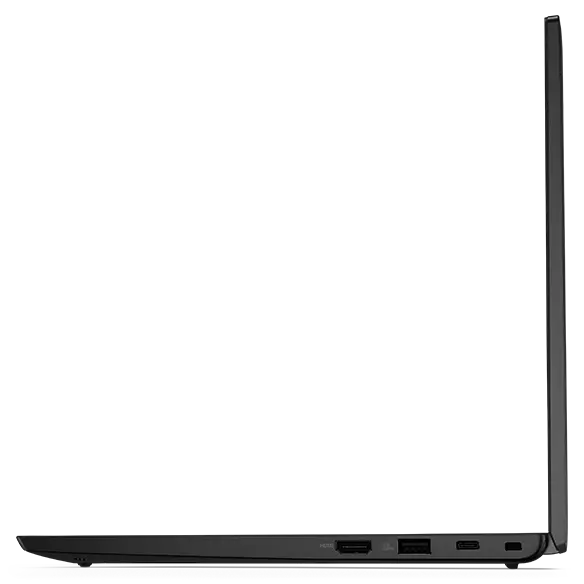 Right-side profile of Lenovo Thinkpad L13 Gen4 in laptop mode, open 90 degrees.