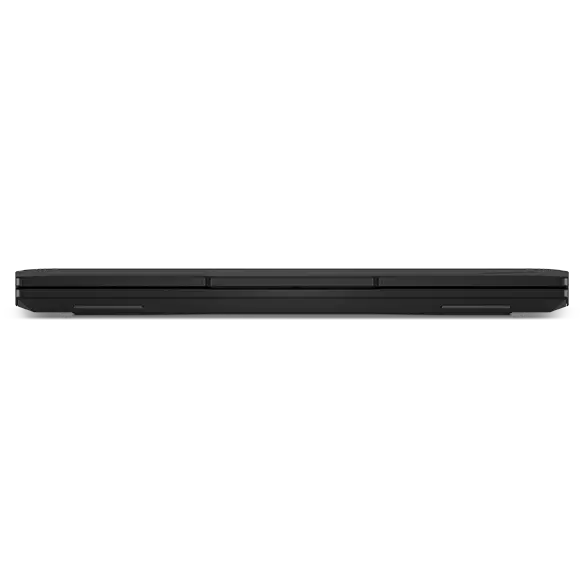 Sivuttainen etunäkymä Lenovo ThinkPad L14 Gen 5 -kannettavasta, suljettuna.