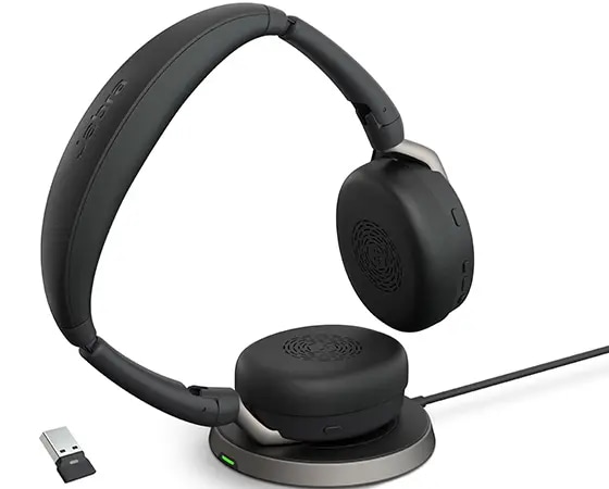 Jabra Evolve2 65 Flex Link380a MS Stereo Headset with Wireless Charger