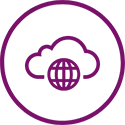 Een pictogram van een openbare cloud.