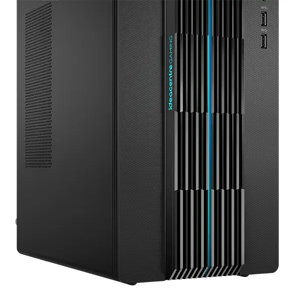 Front-side ports and power button on the IdeaCentre Gaming 5 Gen 7 (17L AMD)