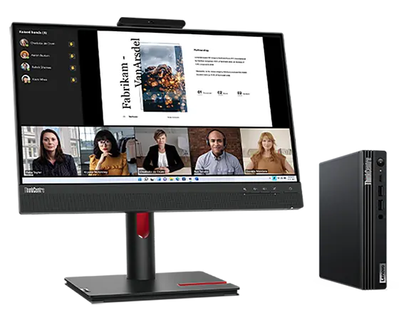 Lenovo Desktop M70q + Monitor Tiny-in-one 22