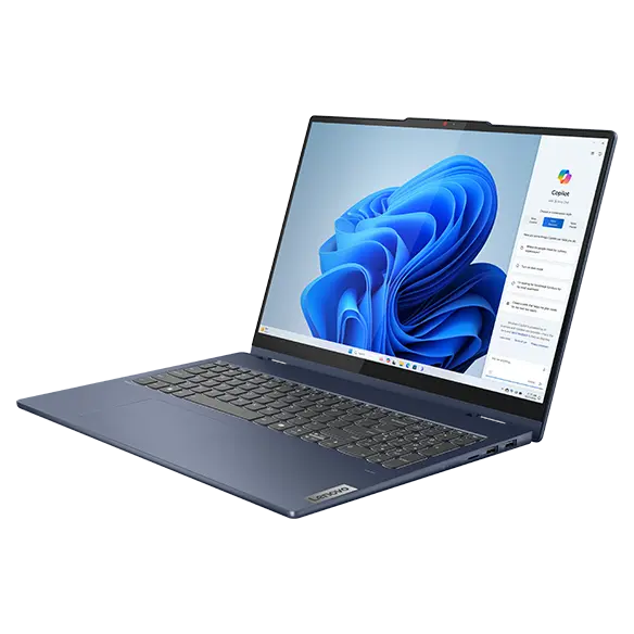 Cosmic blue Lenovo IdeaPad 5 2-in-1 Gen 9 (16'' Intel) front view right side faced