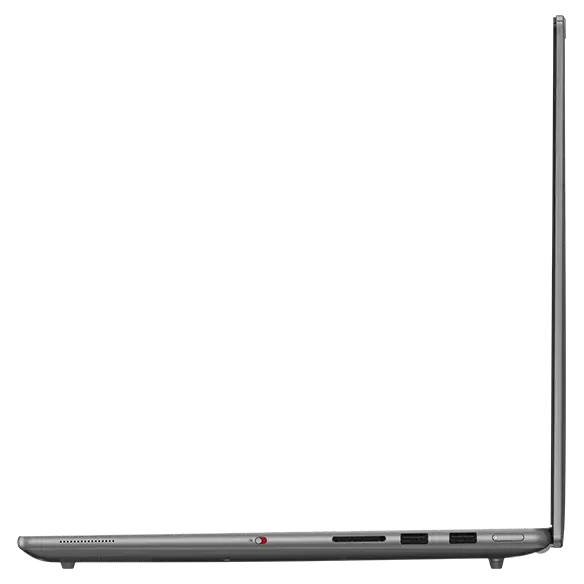 Right profile view of the Lenovo Yoga Pro 9i Gen 9 (16 Intel) opened 90 degrees