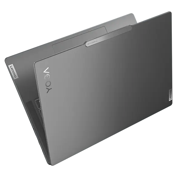 The top cover of the Lenovo Yoga Pro 9i Gen 8 (14 Intel), slightly opened