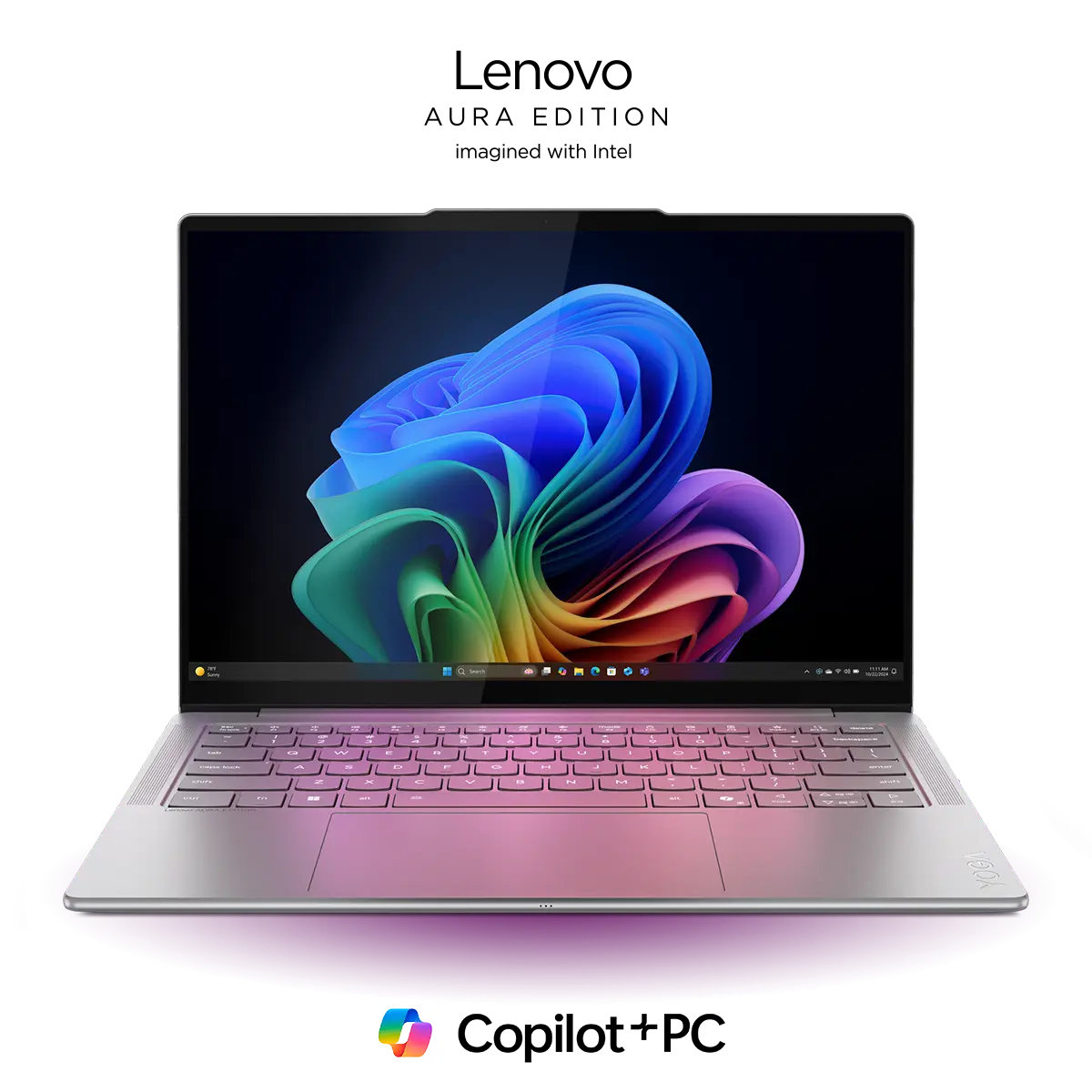 

Lenovo Yoga Slim 7i Aura Edition Gen 10 (14", Intel) Intel® Core™ Ultra 7 258V Processor (LPE-cores up to 3.70 GHz P-cores up to 4.80 GHz / 32 GB MOP)/Windows 11 Pro 64/1 TB SSD M.2 2242 PCIe Gen4 TLC