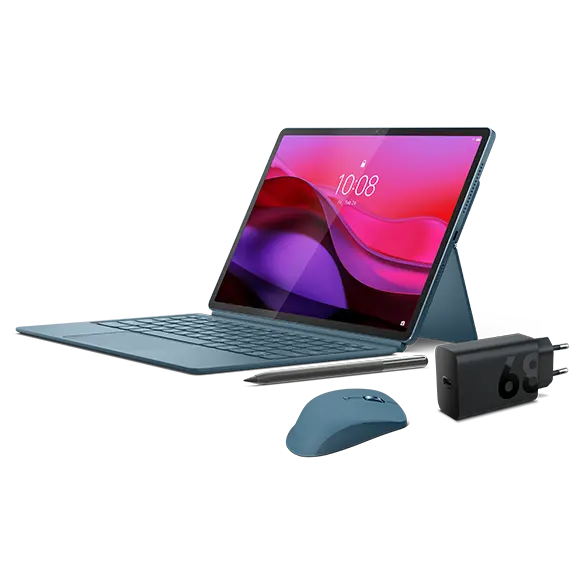 Lenovo Yoga Tab Plus (16GB 256GB) (Wifi) - Tidal Teal + Charging Adaptor & Yoga Pro Mouse (Tidal Teal) Qualcomm® Snapdragon™ 8 Gen 3 Prozessor (3,30 GHz )/Android/256 GB UFS 4.0