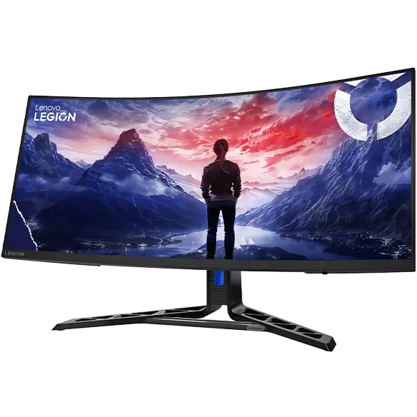 Lenovo legion r34w | 34" curved gaming monitor | uwqhd 3440x1440 | 180hz | va | 0,5ms | freesync premium | hdr10 2 Legion r32qc-30 monitor in front facing right position.