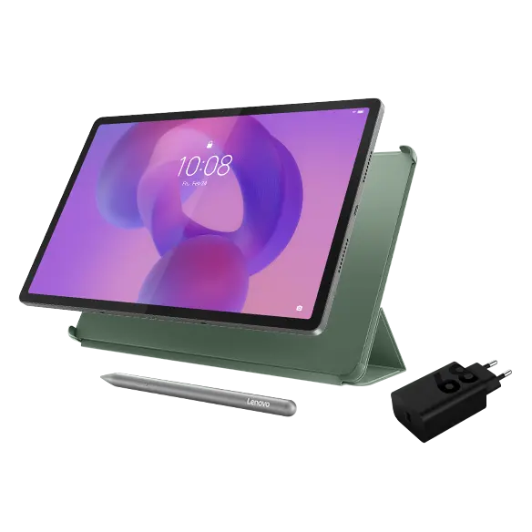 Lenovo Idea Tab Pro (8GB 128GB) (Wifi) - Luna Grey + Pen, Charging Adaptor & Folio (Green) MediaTek Dimensity 8300 Prozessor (3,35 GHz )/Android/128 GB UFS 3.1