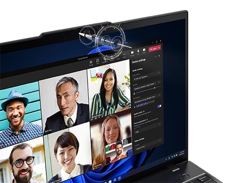The 5MP camera enhanced with Lenovo View elevates your video calls by keeping you focused & clear on the Lenovo ThinkPad T14 Gen 6 laptop.