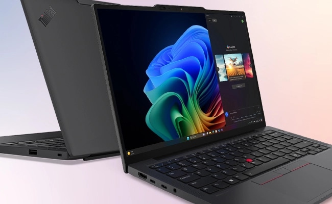 Left and right angle views, showing ports, of the ThinkPad X13 Gen 6 (13” AMD).