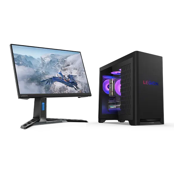 Lenovo Legion Tower 5i Gen 10 (Intel) + Monitor R24e Intel® Core™ Ultra 7 265KF Prozessor (E-Kerne bis zu 4,60 GHz P-Kerne bis zu 5,40 GHz)/Windows 11 Home 64/1 TB SSD M.2 2280 PCIe 4.0 TLC