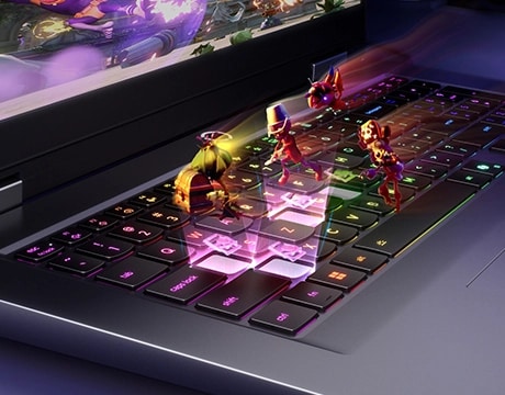 24 區 RGB 鍵盤配備全域燈效，可強化 Lenovo LOQ 17IRX10 的遊戲氛圍和自訂特色。