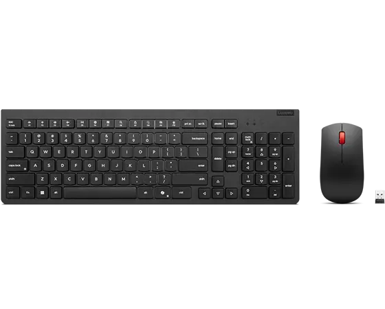 Lenovo 基本型無線鍵盤滑鼠組 Gen2 黑色-US 英文