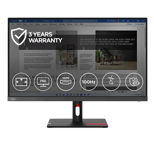 ThinkVision S27i-30 68.58cms (27) Monitor | 63DFKAR4WW