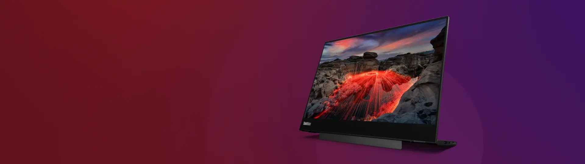 ThinVision M14t Gen2 Monitor connecting to laptop.