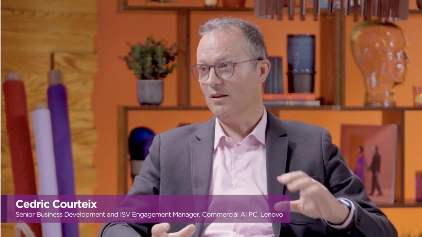 Cedric Courteix in the Lenovo Studio.