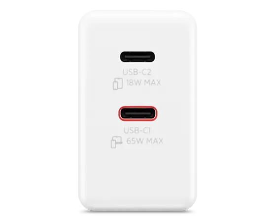 Lenovo 65W デュアルUSB Type-C GaN ACアダプター(ケーブル付き