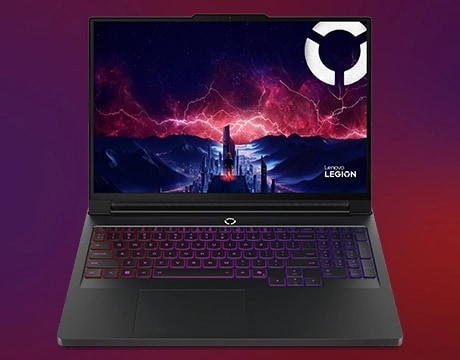 Top front view of the Lenovo Legion Pro 7 Gen 10 (16” AMD) מחשב נייד Legion Pro 7 16AFR10H 83RU001RIV מבית Lenovo