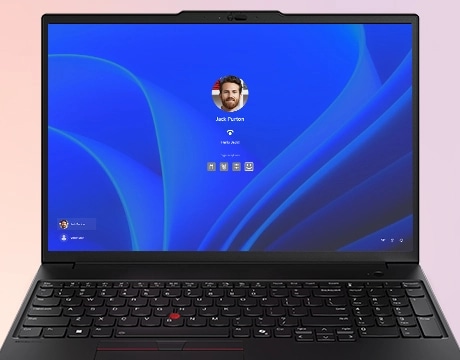 Log in via biometric authentication on the Lenovo ThinkPad P16s Gen 4 mobile workstation for secure access.