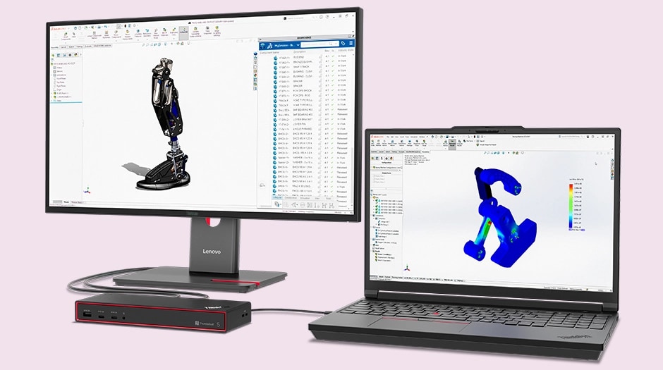 With docking support, the Lenovo ThinkPad P16 Gen 3 mobile workstation easily connects to monitors & other devices.