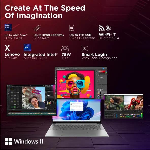 Yoga Pro 7i Gen 10 Aura Edition (14,Intel) | AI Laptop for