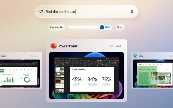 A screencap showing a PowerPoint presentation as the search result of a Find the Eco House command.