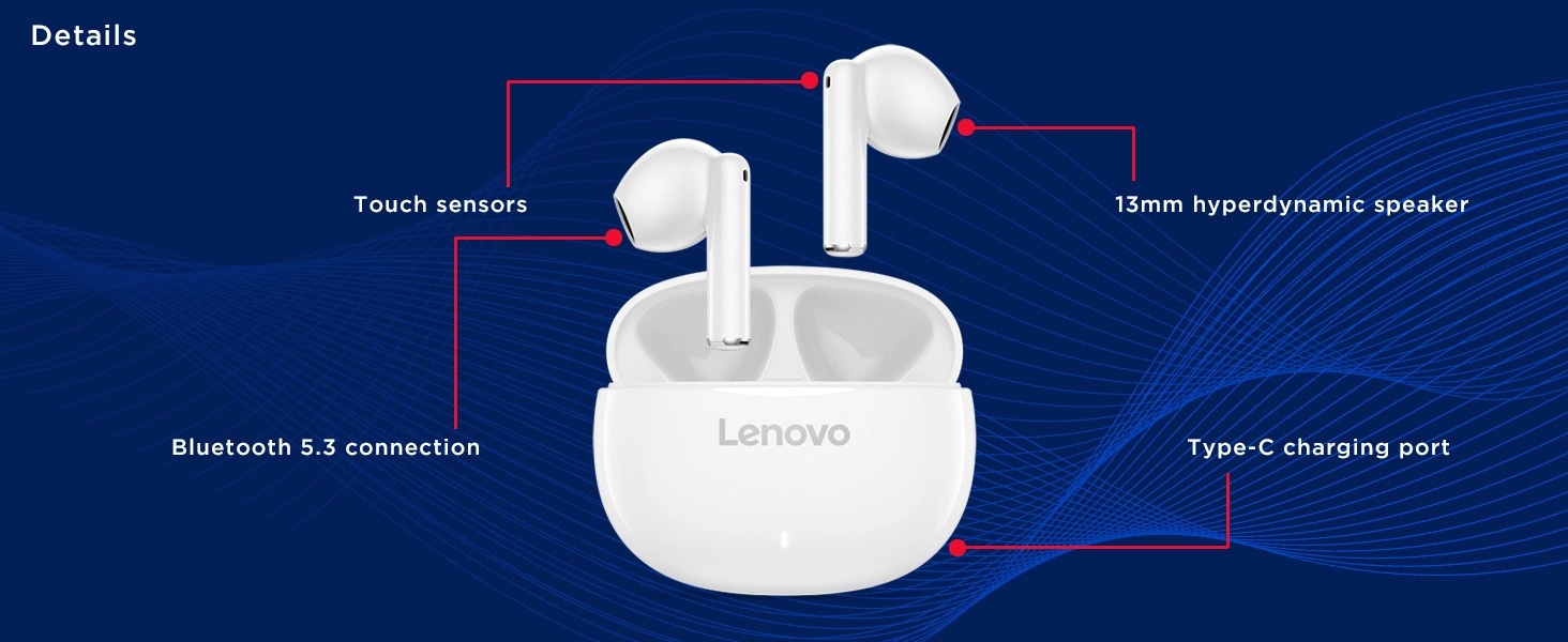 Lenovo E310 True Wireless Stereo Earbuds (White) | GXD1Q65145