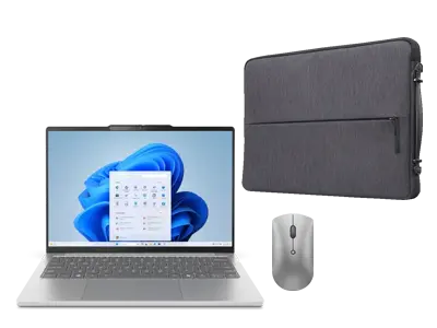 Lenovo IdeaPad Slim 5 13 (R7-Windows 11 Home-16GB-512GB) + Custodia e mouse Bluetooth Processore AMD Ryzen™ 7 7735HS (da 3,2 GHz fino a 4,5 GHz)/Windows 11 Home 64/512 GB SSD M.2 2242 PCIe Gen4 QLC