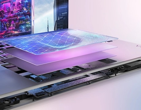 Lenovo Yoga Slim 7i Ultra Gen 11 Aura Edition 14 Breakout view of the touchpad of the Lenovo Yoga Slim 7i Ultra Gen 11 Aura Edition (14” Intel).