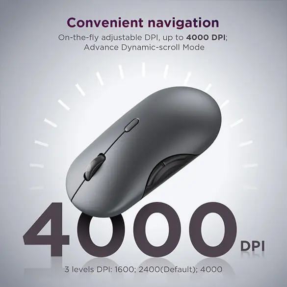 Lenovo 700 Multi-Device Wireless Silent Mouse (Luna Grey